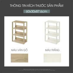 Kích thước kệ đa năng gỗ 3 tầng KTT05